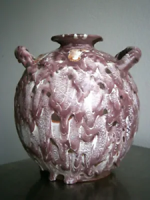 Vase à anses Céramique - coulures