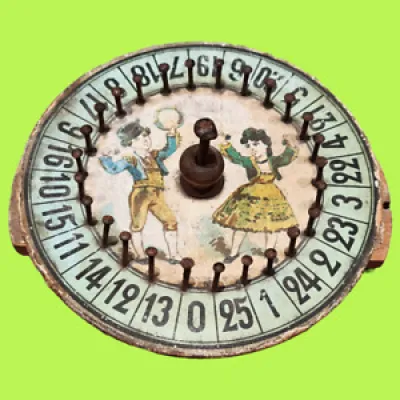 Antique jeu roulette - troquet