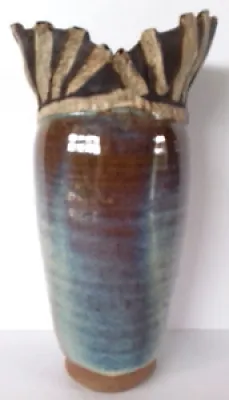 Vase en céramique émaillé - signature