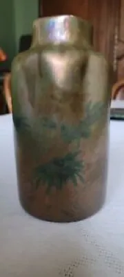 Beau vase faïence décor - massier golfe juan