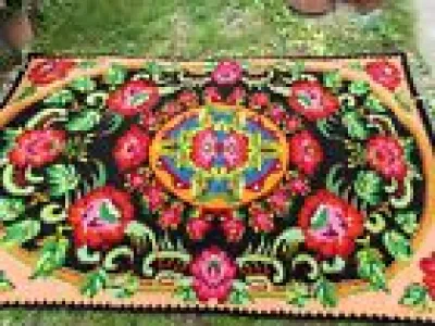 Magnifique tapis roumain - romanian rug