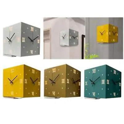 Horloge murale d'angle, horloge intérieure et extérieure créative pour