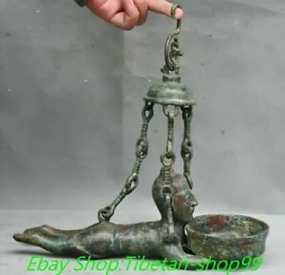 11'' Old Dynasty Bronze - candle holder