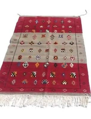 Moroccan rug berber Kilim - gray
