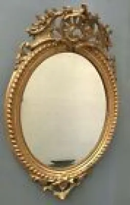 Miroir ovale a fronton