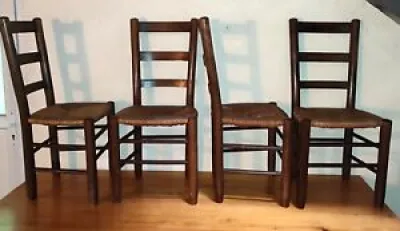Série de 4 chaises bauche