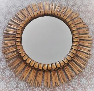 Ancien miroir soleil - contour