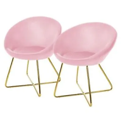 2x Chaises de salon rose