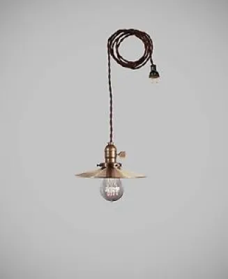 Industrial Lighting brass pendant