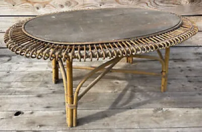 Table Basse Rotin Vintage - helg