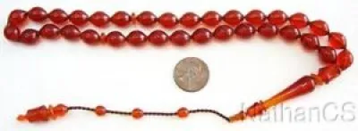 Prayer Beads Tesbih Cognac - turkish color