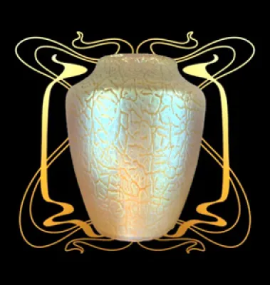 Joh. Vase en verre irisé - 1907