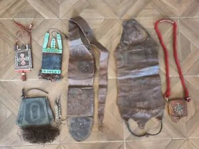 Lot 06 sacs cuirs d’Afrique - tribal maroc