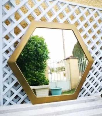 Vintage Très Joli Miroir - hexagonal