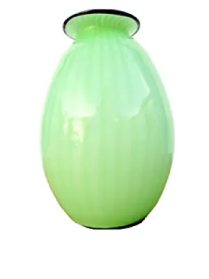 Vase verre opalin vert - venini