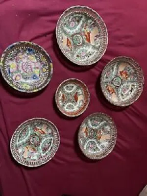 6 Plats  porcelaine chine - nian zhi