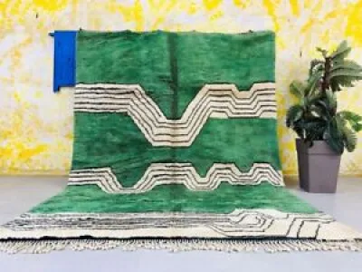 Green Mrirt Moroccan - berber wool rug