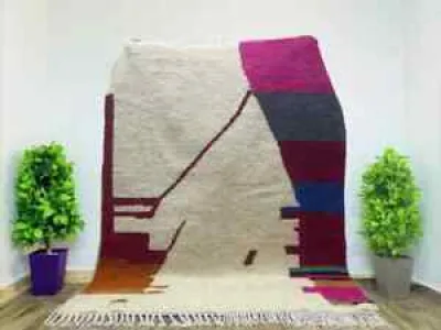 Colorful Berber Rug 8x10, - bohemian