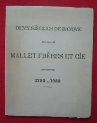 Mallet Frères et Cie - banque