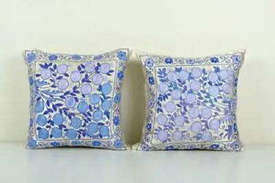 Traditional Navy Blue - suzani cushion