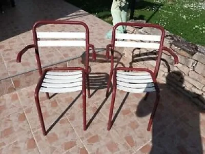 Lot De 2 chaises fauteuils - tolix xavier