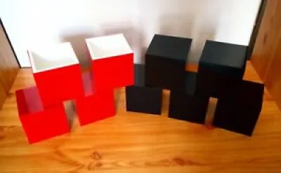 Lot 10 cubes boites rangement