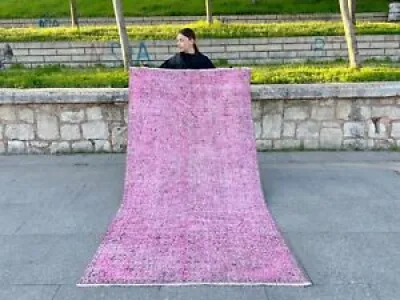 DISTRESSED PINK VINTAGE - wool rug