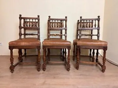Série de 6 chaises Renaissance - 1850