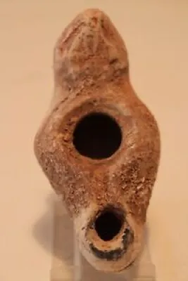 ANCIENNE LAMPE A HUILE - terracotta