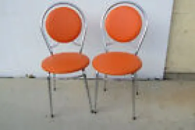  Paire de chaises vintages - oranges