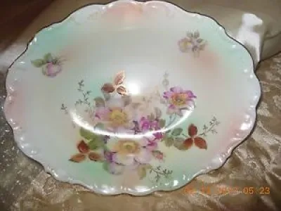 oval pastel flowery dish
