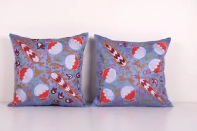 Pair suzani Silk Cushion - embroidered