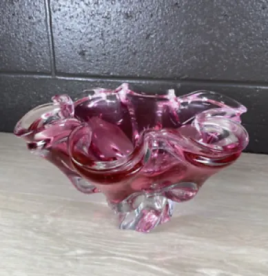 bohemia Art glass Dish