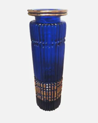 Vase verre bleu cobalt - sohne