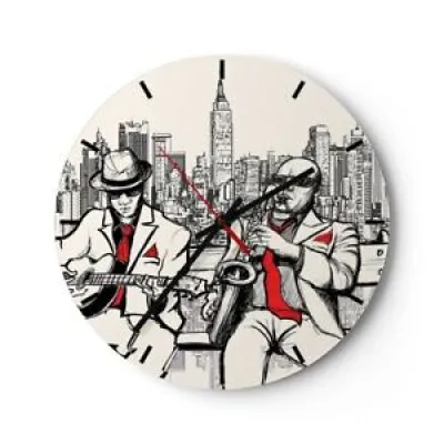 Horloge murale en verre - clock