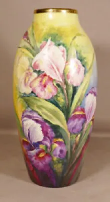 Vase Aux iris Peint à