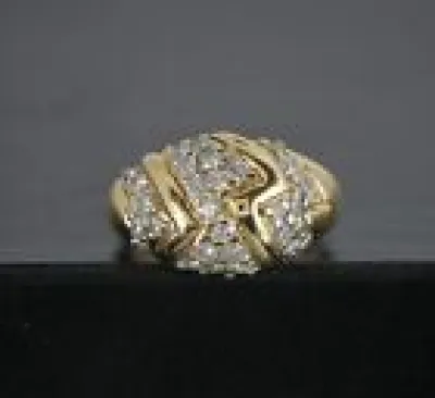 $1350 14K Solid Yellow - cocktail zig zag