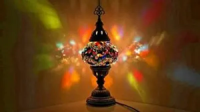 Lampe de bureau en mosaïque - turque