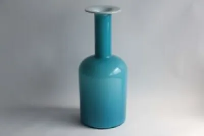 Grand Vase verre bleu - brauer holmegaard