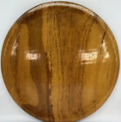 large Round Hand-Carved