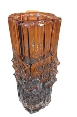 Grand vase d'art en verre - sklo union rosice