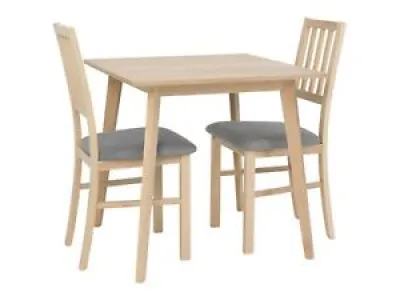Table à manger + 2 chaises, - d80