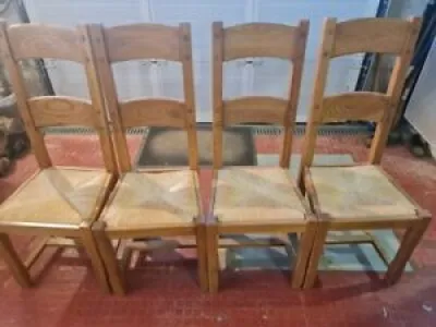 Lot de 4 chaises en chêne