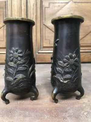 Belle paire de vases - brune