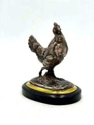 Alexandre ARSON XIX sculpture - poule