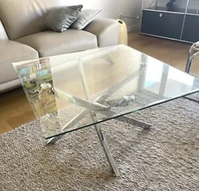 Table basse verre acier - mobilier