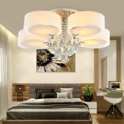 Plafonnier en Cristal LED Lampe Suspendue Salon télécommande Neuf