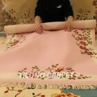 YILONG 4'x6' Pink hand - wool woven