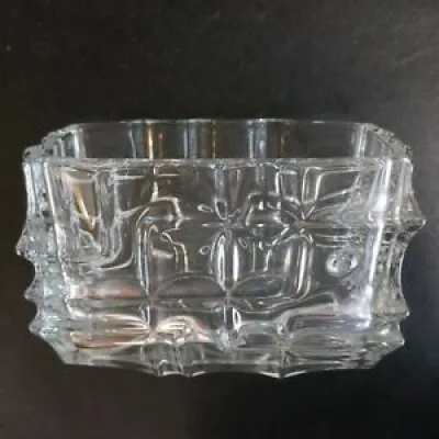 Vase vintage en verre - sklo union rosice
