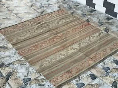 Vintage Geometric Turkish - oushak rug